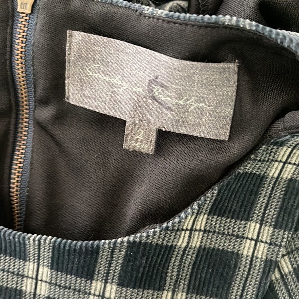 Anthro Sunday In‎ Brooklyn Plaid Corduroy Dress 8 - Picture 4 of 5